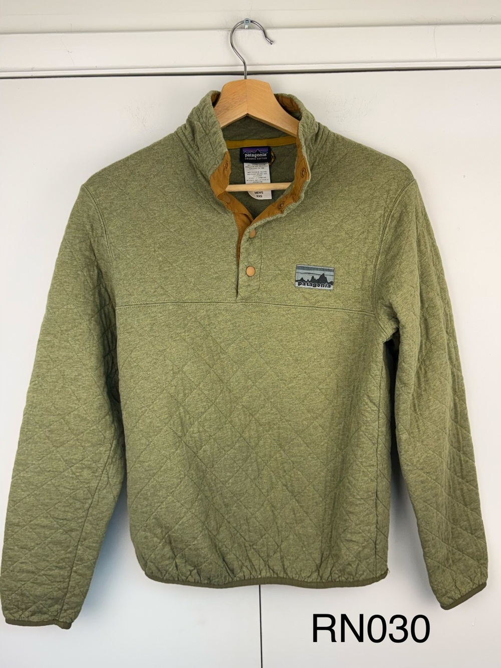 Patagonia Diamond Quilt Snap-T Pullover XXS Fatigue Green